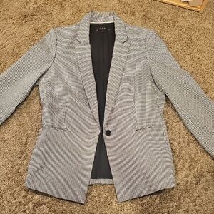 ANTONIO MELANI Black and White Houndstooth Jacket
